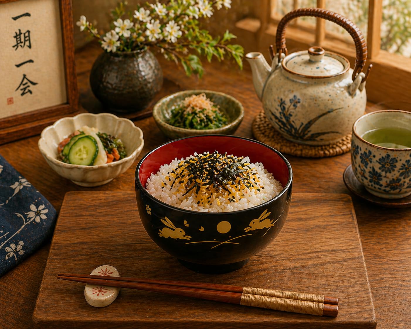 Amazon.com | JapanBargain, 4-Pack Japanese Lacquer Rice Bowls
